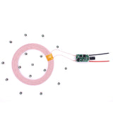 0~400mm 300mm DC Wireless Power supply Transmitter Coil Charging Module Remote Charger 10pcs Led receiver Light DIY Model Toys