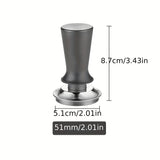1pc, 304 Stainless Steel Coffee Tamper - Balanced Force 30 Lbs, Flat Bottom, Elastic Constant Force Filling Machine