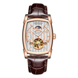 GUANQIN Sapphire Men's Leather Watch Automatic Date Luxury Mechanical Watch Stainless Steel Men's Clock Relogio Masculino 2022