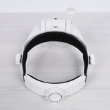 USB LED Headband Magnifier Hands Free Magnifying Glasses For Jewelry Watch Electronic Repair 1.5x2x2.5x3x3.5x8x Lens Loupe