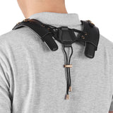 Adjustable Harness Padded Saxophone Leather Sax Strap Metal Hook for Tenor/ Soprano/ Alto Saxophones Clarinet