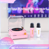 H6 speaker retro vinyl record player, Bluetooth sound karaoke band microphone card, radio creative gifts