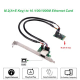 22x30mm M.2 A and E Key to 1 Port 10/100/1000Mbps Gigabit Ethernet NIC Network Card