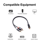 RCA Cable 2 RCA Male To 1 RCA Female Adapter Audio Cable Aux Cable For Iphone Edifer Home Theater DVD VCD Headphones