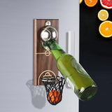 Creative Bottle Wooden Wall Mounted Basketball Court Opener Beer Personalized Magnetic Fridges Stickers For Home/Bar