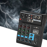 Console Mixer Small Mixer 4-Way USB With Sound Card Special Effects Bluetooth US Plug