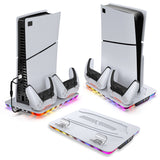 Station with 3-Level Coog Fan Dual Controller Charging Dock for PS5/PS5 Slim Disc & Digital