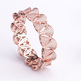 Diamond Copper-plated Gold Elegant Hollow Bracelet