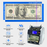 Dual CIS Image Recognition Multi Country Counting Machine Foreign Currency New Bank Use US, UK, EU, Hong Kong RMB 6000