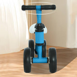 Balance Bike with Ergonomic Seat - Baby Learning Walker, 4 Wheels No Pedals, Riding Toy for First Birthday Gift