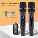 UHF Wireless Handheld Dynamic Karaoke Microphone Bluetooth Receiver Performing Professional Home High and Low Bass 2024 Newest