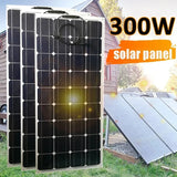 PET 18V 300W Flexible Monocrystale Solar Panel+30A Controller Solars Panels Charger For 12V Battery Car/Boat/ Home Waterproof