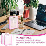 3 PCS Paper Storage Scrapbook Paper Organizer 12X12 Scrapbook Paper Storage Organizer Pink For Holding Scrapbook, Vinyl Paper