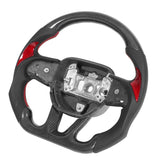 D Type Carbon Fiber Steering Wheel Epoxy Coating Car Replacement for 2015-2021