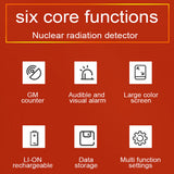 HFS-20 Geiger Counter Nuclear Radiation Detector Color Display Screen Personal Dosimeter Detectors Beta Gamma X-Ray Tester