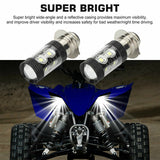 H6/P15D LED Motorcycle Headlight Bulb Super Bright Yamaha YFZ450R Rhino 700 Raptor YFM660 TRX for Bike Moped Scooter ATV
