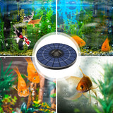 Premium Solar Oxygen Pump - Efficient Aerator for Fish Tank, Fountain, and Pond with Air Hose & Bubble Stone