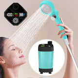 Portable IPX7 Waterproof Camp Shower - 6000mAh Rechargeable Battery for Camping, Hiking, Backpacking, Beach, Pet Bathing