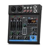 M4 4 Channel Bluetooth Mini Audio Mixer Sound Card DJ 16 Digital Effects Noise Reduction Console USB Recording For Singing Video
