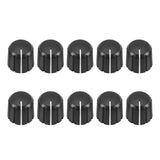 10Pcs Potentiometer Control for Electric Guitar Volume Tone Knobs Black D Type 6mm