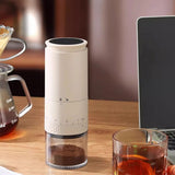New 1500mAh Electric Externally Adjustable Type-C Charging Burr Grinder Bean Grinding hine Coffee Maker