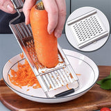 4 in1 Stainless Steel Shredder Cutter Multi-Purpose Vegetable Slicer Cuts Set Manual Fruit Carrot Potato Grater
