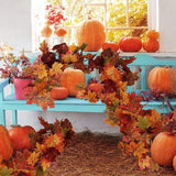 5.7FT Artificial Maple Leaf Garland - For Wedding & Thanksgiving Decor