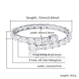 Hip Hop Jewelry Rectangular Zircon Bracelet