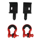 Towing Mount Plate Replacement Parts Corrosion Resistant Tow Hook Bracket 1 Pair with 3/4in Shackles for Winch Trailer