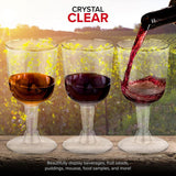 Clear Plastic Glass Recyclable Shatterproof Wine Goblet - Disposable & Reusable Cups for Champagne, Dessert 40Pcs