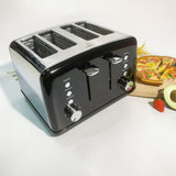 1pc Retro Stainless Steel Toaster With High Lift Lever,Stainless Steel Toaster 4 Slice  Extra Wide Slots,Removable Tray