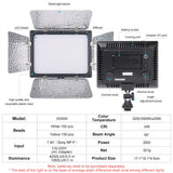 3200K-6500K Video Light Panel Led-300 Pro Led Bi-Color Photography Lighting Panel Camera Photo Studio Fill Lamp with Charger