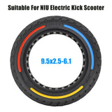 Electric Scooter Tires 9.5 Inch 9.5*2.5 Color Pneumatic Solid Tire 9.5x2.50-6.1 For NIU KQI3 Puncture-proof Rubber Tyres