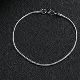 S925 Sterling Silver Bracelet Men's Trendy Korean Style Simple Student Niche Personality