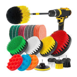 25 Piece Power Scrubber Cleaning Brush Extended Long Attachment Set All Purpose Drill Scrub Brushes Kit