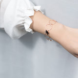 Heart Finger Ring Bracelet 2 in 1 Women Jewellery