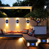 4Pcs Garden Decoration Powerful Outdoor Waterproof Wall Lamp Solar Powered Sunlight Street Light