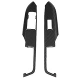 2pcs Inner Door Armrest Panel Trim Cover Carbon Fiber for Ford Mustang RHD 2015 2016 2017 2018 2019 2020 2021