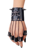 Visual Skeleton With Multiple Chain Finger Bracelet
