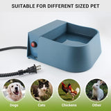 Heated Water Bowl for Dogs and Pets - Automatic Outdoor Heated Auto Waterer for Dogs, Cats, Chickens and Other Animals.