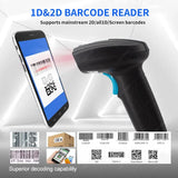 Portable U2 wired U2W 2D Wireless U2B Handheld Bluetooth QR Code Scanner 1D Barcode Reader for PDF417