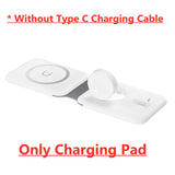 3 in 1 Magnetic Wireless Charger Stand For iPhone 14 13 12 Pro Max X Apple Watch 8 7 6 Fast Charging Dock Station