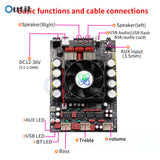 XY-T220H-W 220W*2 Lossless Bluetooth-compatible Audio Amplifier Board Stereo High And Low Frequency Adjustment TPA3251 Module