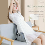 Massage capable folding buttoc kneading waist and heating massage airbag cushion by vibration
