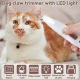 Electric Groomer with LED Light Waterproof Pet Hair Trimmer Low Noise Cat Dog Face Foot Ear Hip Paw Shaver