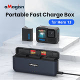 For aMagisn Fast Charge GoPro Hero13 Battery Storage Box Smart Charger Accessories for GoPro13 Action Camera
