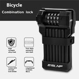 ESLNF Bicycle Folding Battery Car Alloy Shear And Compression Anti-theft Outdoor Mountain Bike Combination Lock