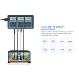 8 in 1 Multi-parameter Testing Meter Digital LCD Professional Water Quality Monitor PH/EC/TDS/SALT/S.G/CF/ORP/Temperature