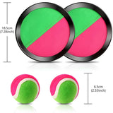 TOY And Catch Set Toss Paddle Ball Game With 3 Sticky Balls 6 Paddles Outdoor Games Gift For Kids