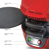Portable Burger & Omelette Toaster - Breakfast Sandwich & Hamburger Maker with Egg Cooker Ring, Non-Stick for Pancakes